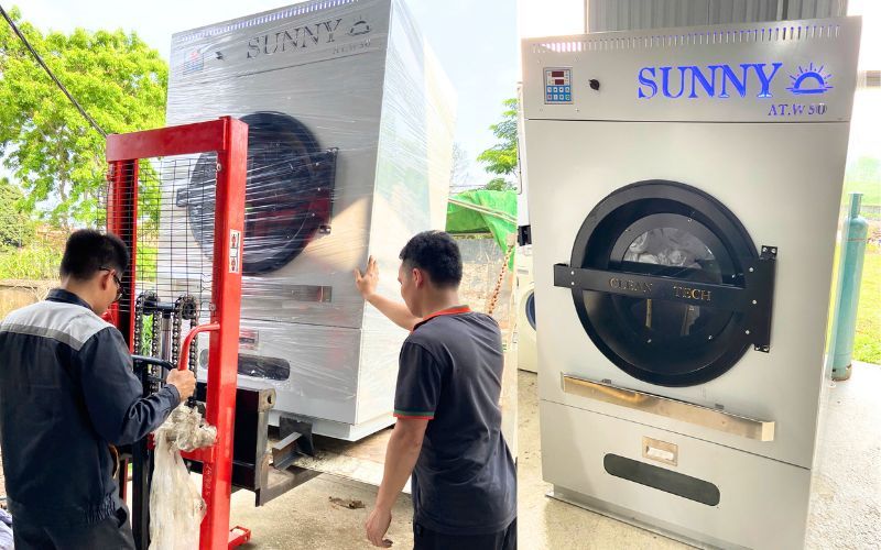 Máy sấy CN 50kg 3 pha-ga giao đến Thanh Sơn, Phú Thọ