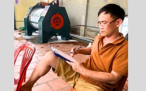 Máy giặt công nghiệp 50kg lắp tại Mê Linh, TP Hà Nội