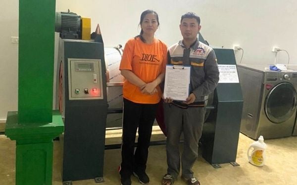 Máy giặt công nghiệp 50kg lắp tại Chùa Hang, Thái Nguyên