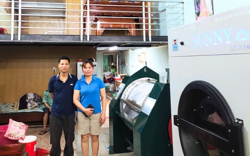 Máy giặt CN 50kg, máy sấy CN 50kg giao đến Nam Cường, Lào Cai