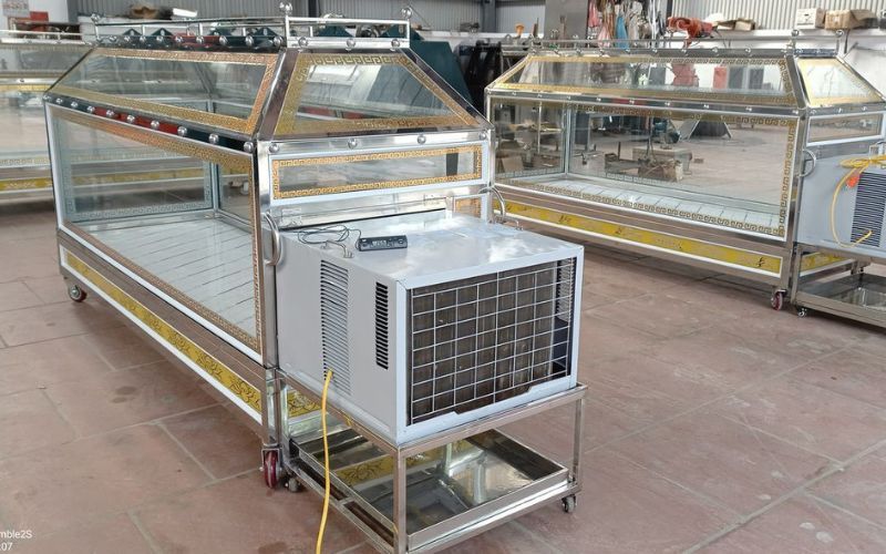 Máy lạnh tang lễ bằng kính giao đến Nghi Sơn, Thanh Hoá