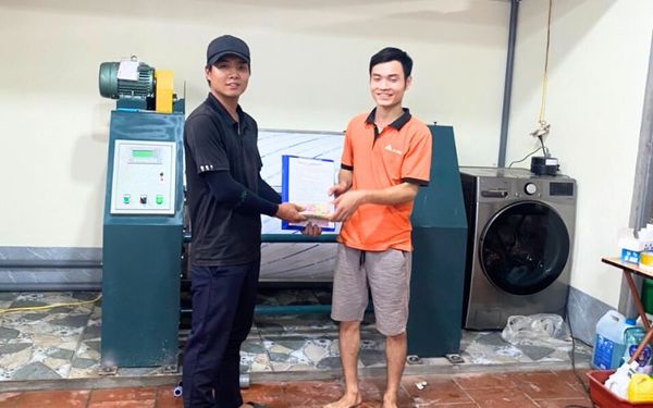 Máy giặt công nghiệp 50kg lắp tại Khoái Châu, Hưng Yên