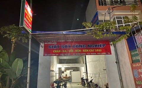 Máy giặt CN 50kg, phòng sấy CN tại Phú Lương, Thái Nguyên