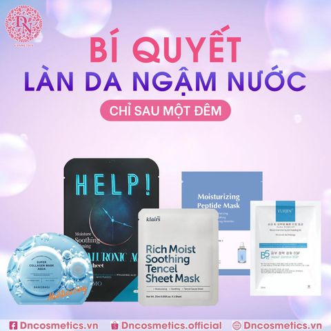 5 LOẠI MẶT NẠ CẤP ẨM CHO DA KHÔ ẨM MƯỢT CĂNG BÓNG