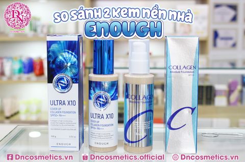 So Sánh Kem Nền Enough Collagen Foundation Điểm Giống Và Khác Nhau