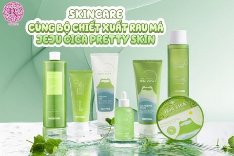 SKINCARE CÙNG BỘ CHIẾT XUẤT RAU MÁ JEJU CICA PRETTY SKIN