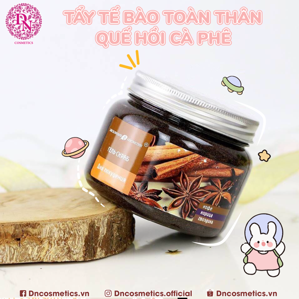 Tẩy da chết quế, hồi, cafe