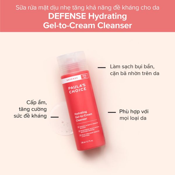 PAULA'S CHOICE DEFENSE HYDRATING GEL TO CREAM CLEANSER – FULLSIZE