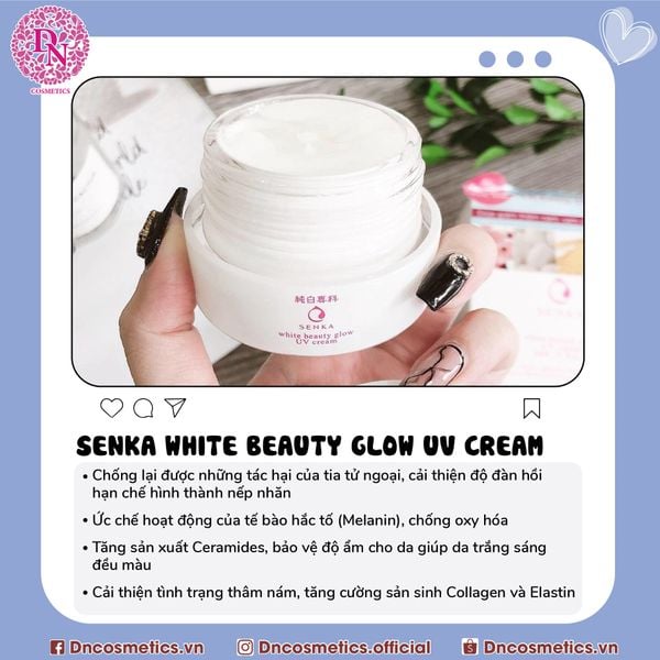 Kem Dưỡng Trắng Da Ban Ngày Senka White Beauty Glow Uv Cream Spf25 Pa