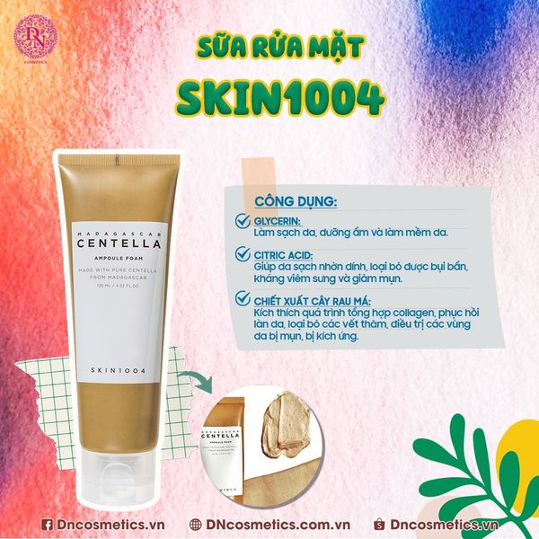 Sữa Rửa Mặt Rau Má Skin1004 Centella Ampoule Foam