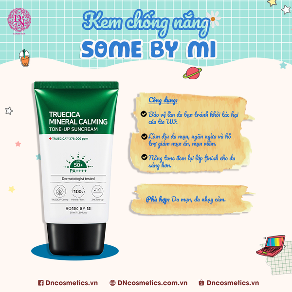 Kem Chống Nắng Some By Mi Truecica Mineral 100 Calming Suncream