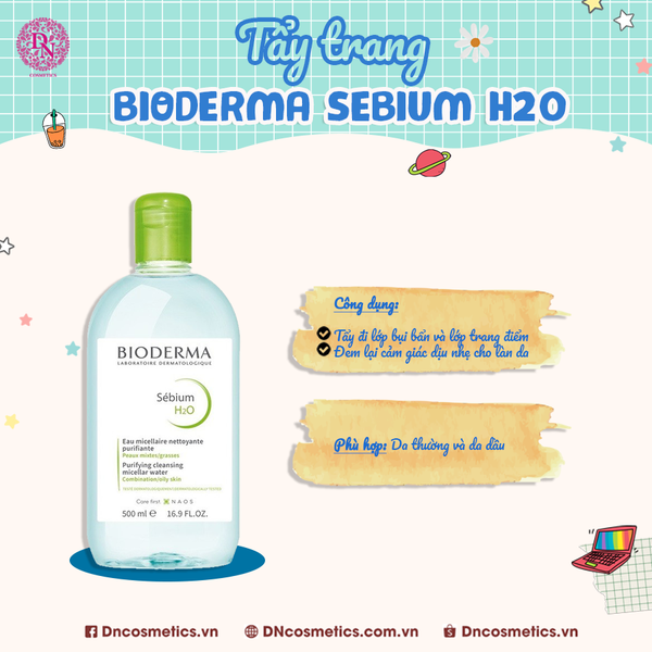 Tẩy Trang Bioderma Sebium H2O Dành Cho Da Dầu