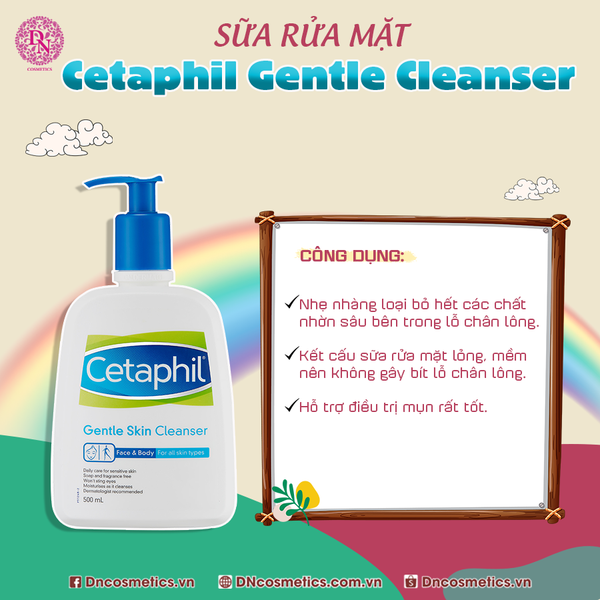 Sử Dụng Rửa Mặt Với Sữa Rửa Mặt Cetaphil Gentle Skin Cleanser