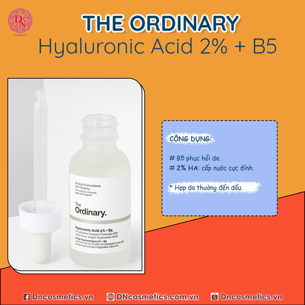 Serum The Ordinary Hyaluronic Aicd 2% + B5 Cấp Nước