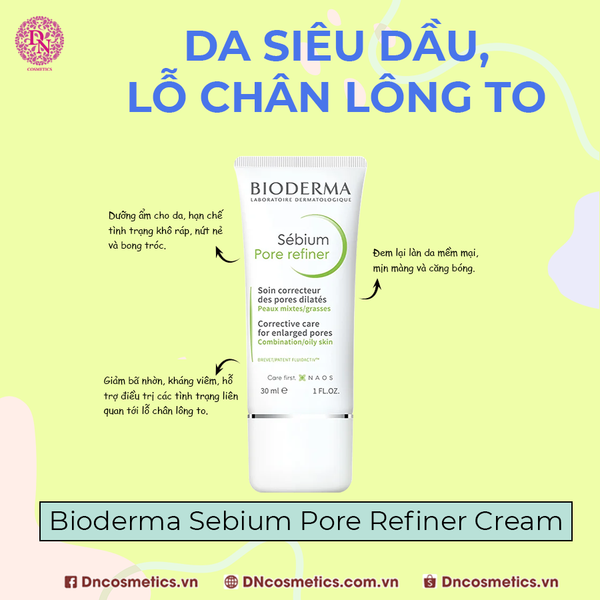 Da Dầu Lỗ Chân Lông To Dùng Kem Dưỡng Se Lỗ Chân Lông Bioderma Pore Refiner