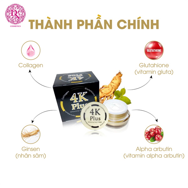 KEM DƯỠNG TRẮNG DA 4K PLUS WHITENING NIGHT CREAM THÁI LAN 50ML