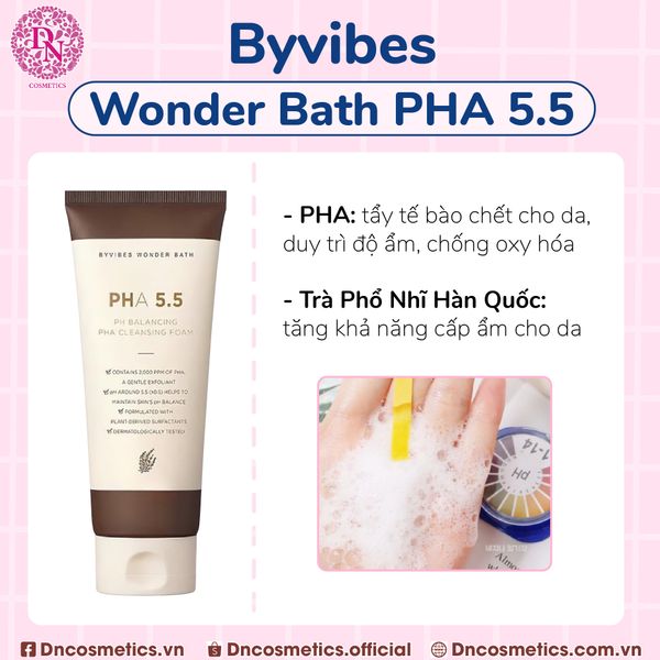 Sữa rửa mặt Byvibes Wonder Bath PHA 5.5
