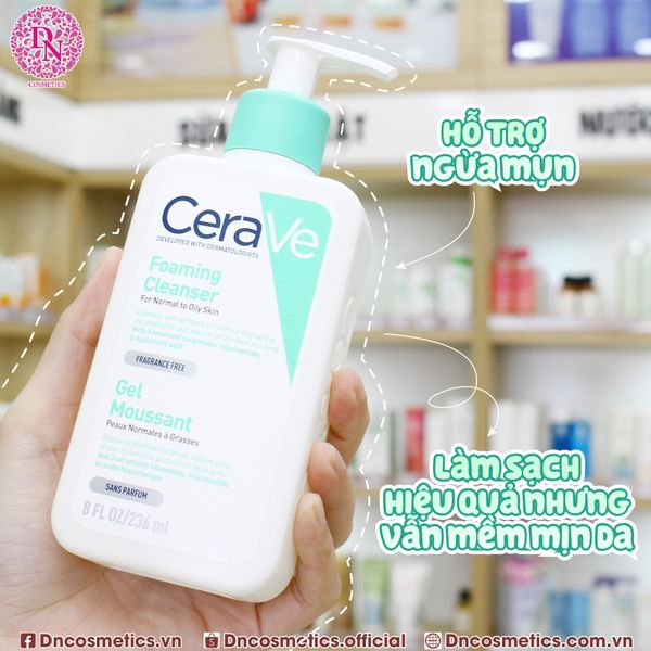 Sữa rửa mặt CeraVe Foaming Facial Cleanser