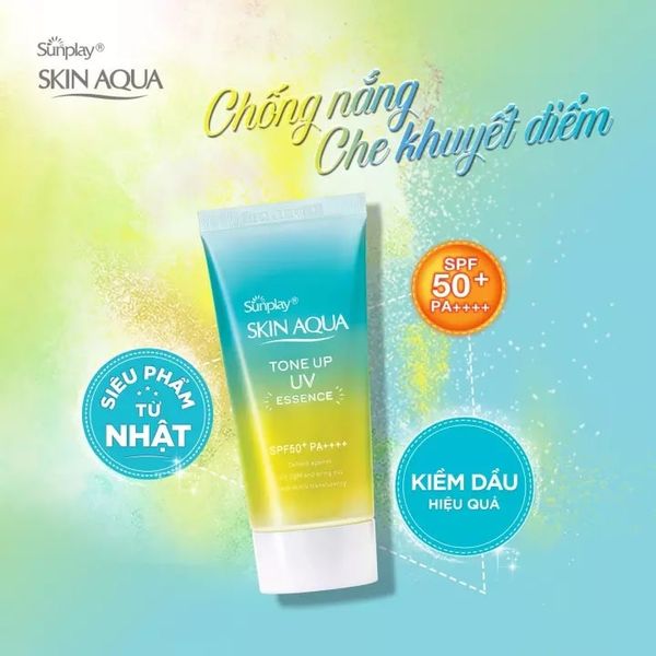 Sunplay Skin Aqua Tone Up UV Essence Mint Green