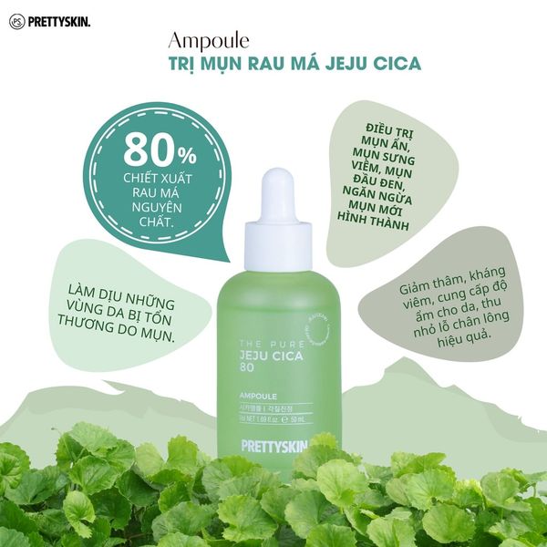 Tinh chất rau má Ampoule Jeju Cica Pretty Skin