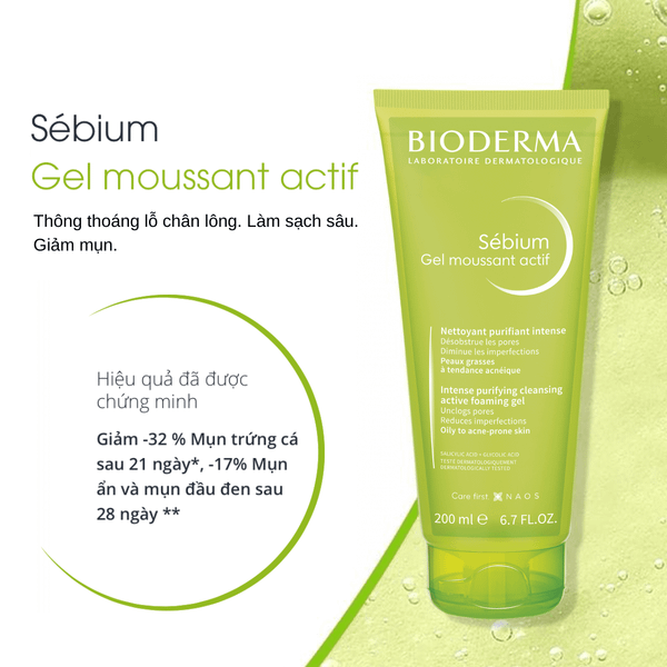 Bioderma Sebium Gel Moussant Actif