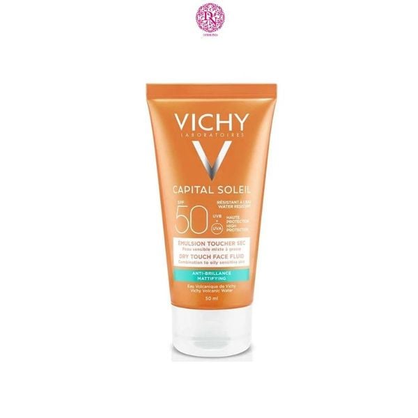 Kem Chống Nắng Vichy Ideal Soleil Spf 50 Emulsion Anti-Brillance Toucher Sec Mattifying Dry Touch Face Fluid