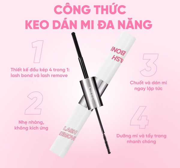 KEO DÁN MI 2 ĐẦU 4 TRONG 1 JARY 4IN1 LASH BOND & REMOVER 4G