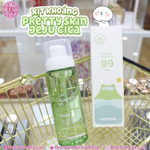 Xịt khoáng Prettyskin The Pure Jeju Cica 99 Mist