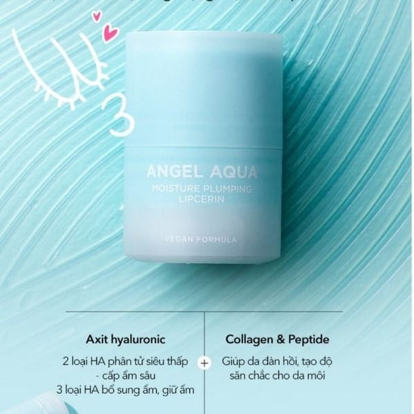 Son dưỡng môi thuần chay Beyond Angel Aqua Moisture Plumping Lipcerin