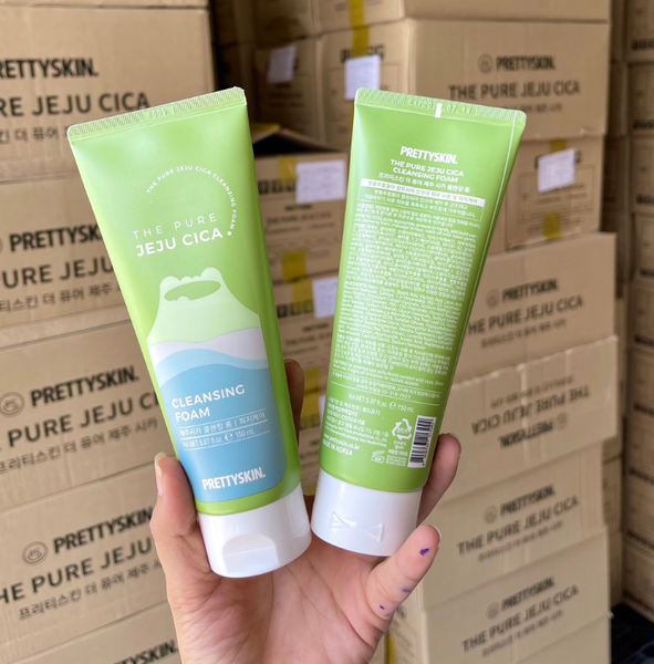 Sữa rửa mặt rau má Pretty Skin Rau Má Jeju Cica