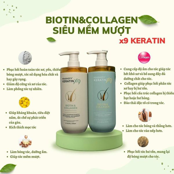 dầu gội xả biotin Collagen X9