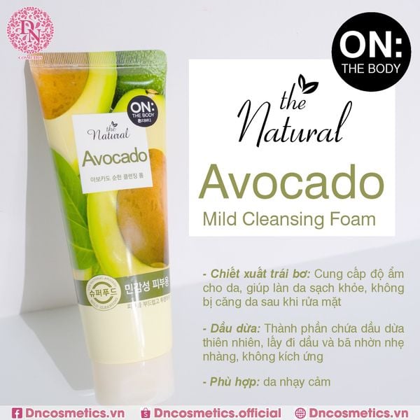 Sữa rửa mặt On The Body Avocado