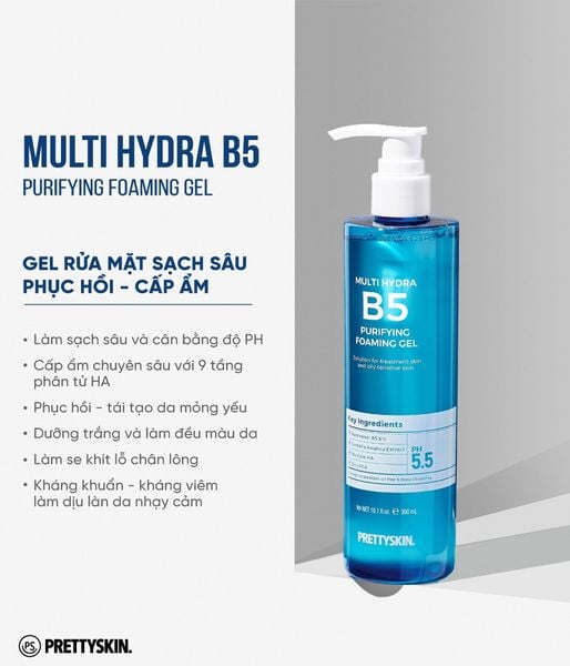 gel-rua-mat-b5-pretty-skin-multi-hydra-cong-dung