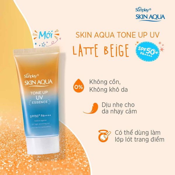 Sunplay Skin Aqua Tone Up UV Essence Latte Beige