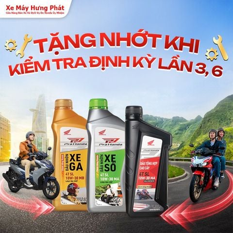 THAY NHỚT MIỄN PHÍ KHI KIỂM TRA ĐỊNH KÌ LẦN 3 VÀ LẦN 6