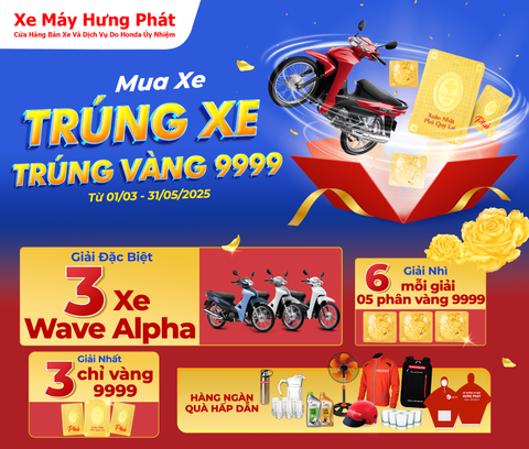 MUA XE – TRÚNG XE, TRÚNG VÀNG 9999!