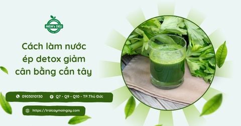 Cách làm nước ép detox giảm cân bằng cần tây thơm ngon, hiệu quả