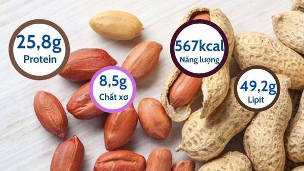 Hàm lượng dinh dưỡng có chứa trong hạt đậu phộng