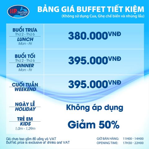 CẬP NHẬT BẢNG GIÁ NHÀ HÀNG HP3 SEAFOOD