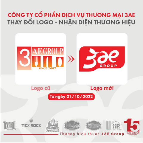 Thông báo: 3AE Group thay đổi nhận diện thương hiệu