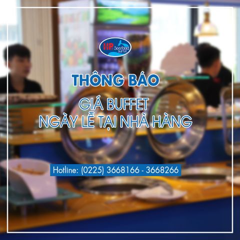 Thông báo giá buffet ngày 1 - 2/1/2022