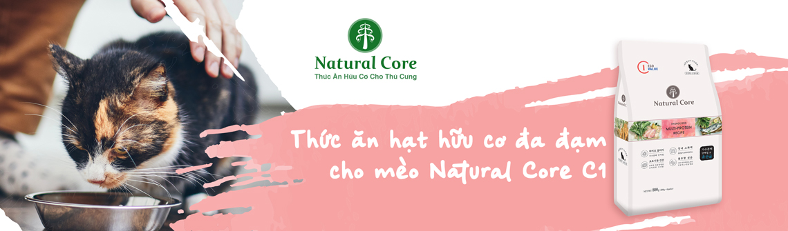 Thức ăn hạt hữu cơ đa đạm cho mèo Natural Core C1