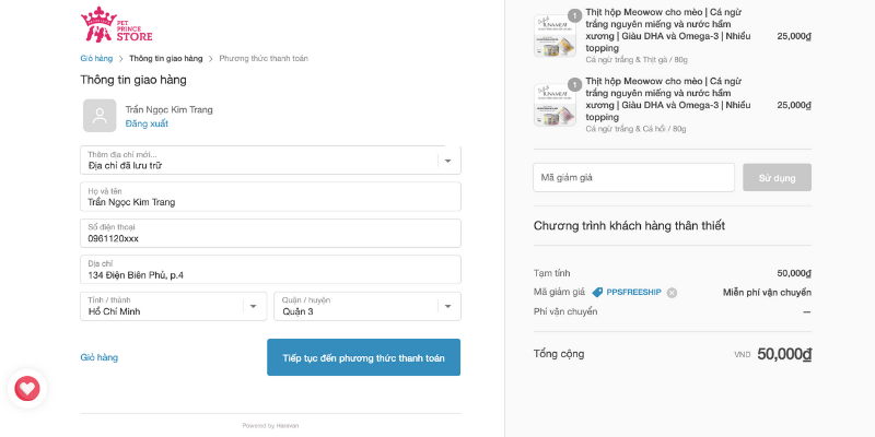 Pet Prince Store miễn phí ship