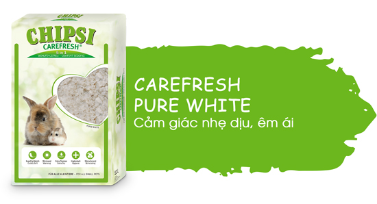 Lót chuồng giấy cho thú nhỏ Carefresh Pure White