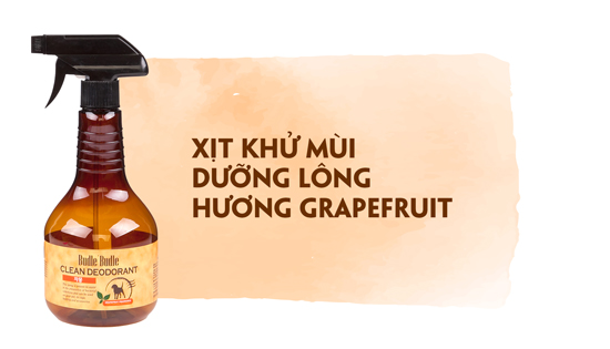 Xịt khử mùi dưỡng lông Budle'Budle hương Grapefruit