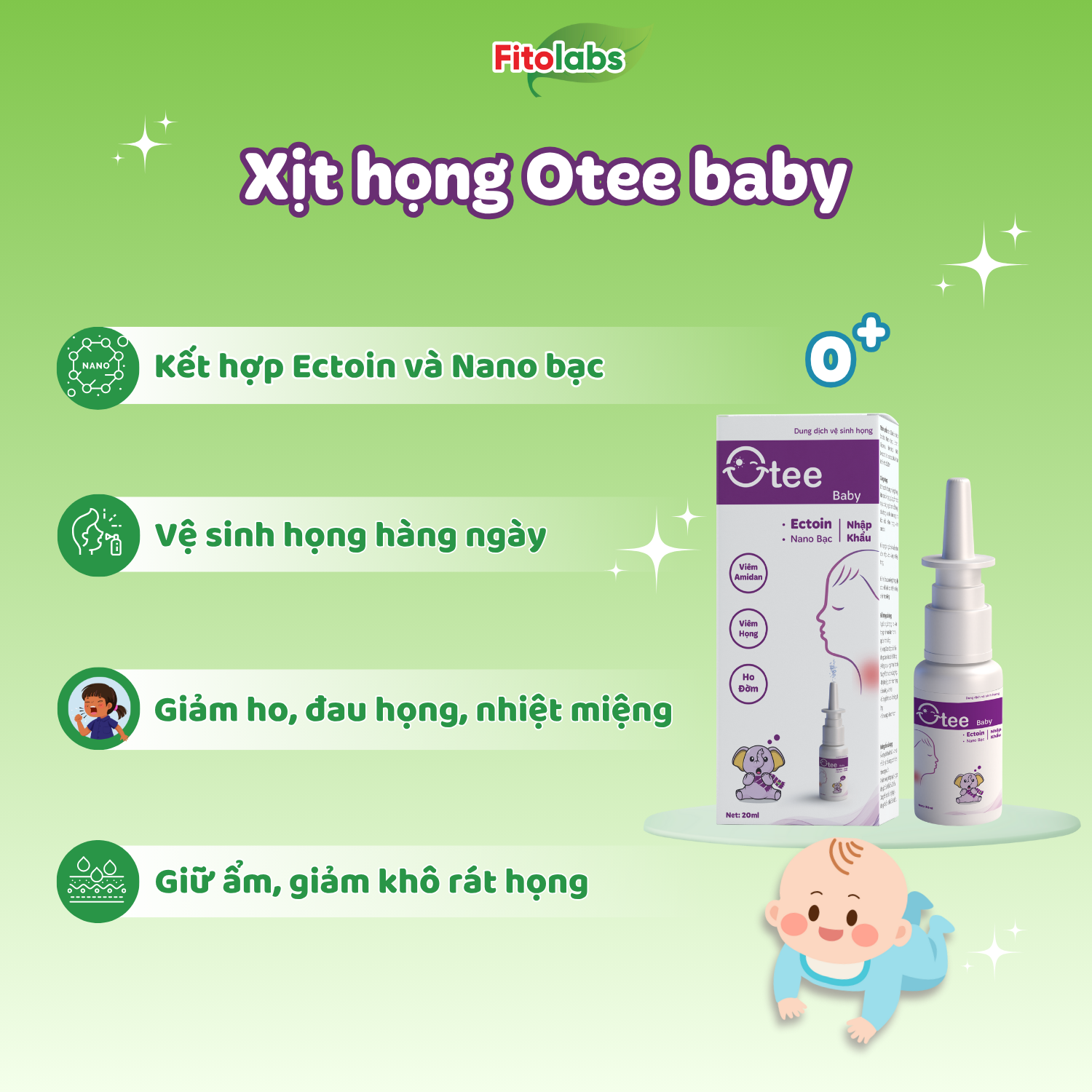 Xịt họng Otee baby