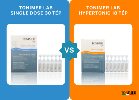 Tonimer Lab Single dose 30 Và Tonimer Lab Hypertonic 18 - Nên Chọn Loại Nhỏ Mũi Nào Cho Bé?