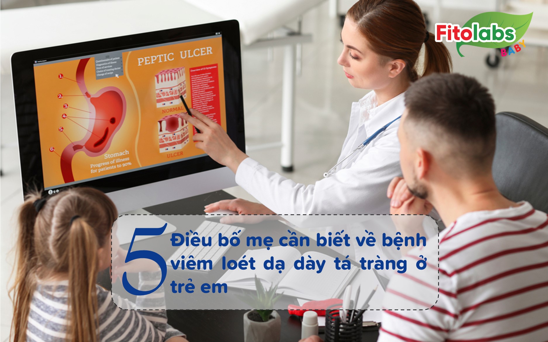 5 điều bố mẹ cần biết về bệnh viêm loét dạ dày tá tràng ở trẻ em | Fitolabs