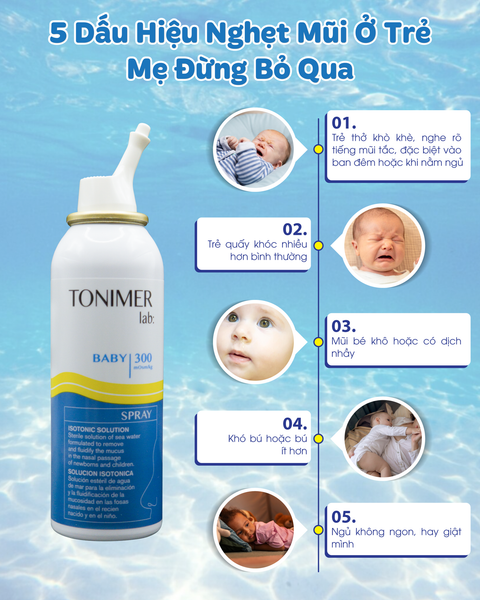 dấu hiệu trẻ bị nghẹt mũi