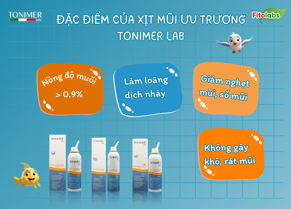 đặc điểm xịt mũi ưu trương Tonimer